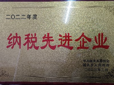 2022年度納稅先進(jìn)企業(yè)